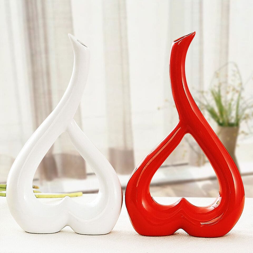 3D Heart Shape Flower Vase, Table Decor Flower Receptacle Ornament, Modern Minimalist Ceramic Vase, Office Desktop Living Room Interior Decoration, Floral Flower Arrangement Statues, Home Decoration Furnishing Pottery 3D Heart Shape Flower Vase, Table Decor Flower Receptacle Ornament, Modern Minimalist Ceramic Vase, Office Desktop Living Room Interior Decoration, Floral Flower Arrangement Statues, Home Decoration Furnishing Pottery